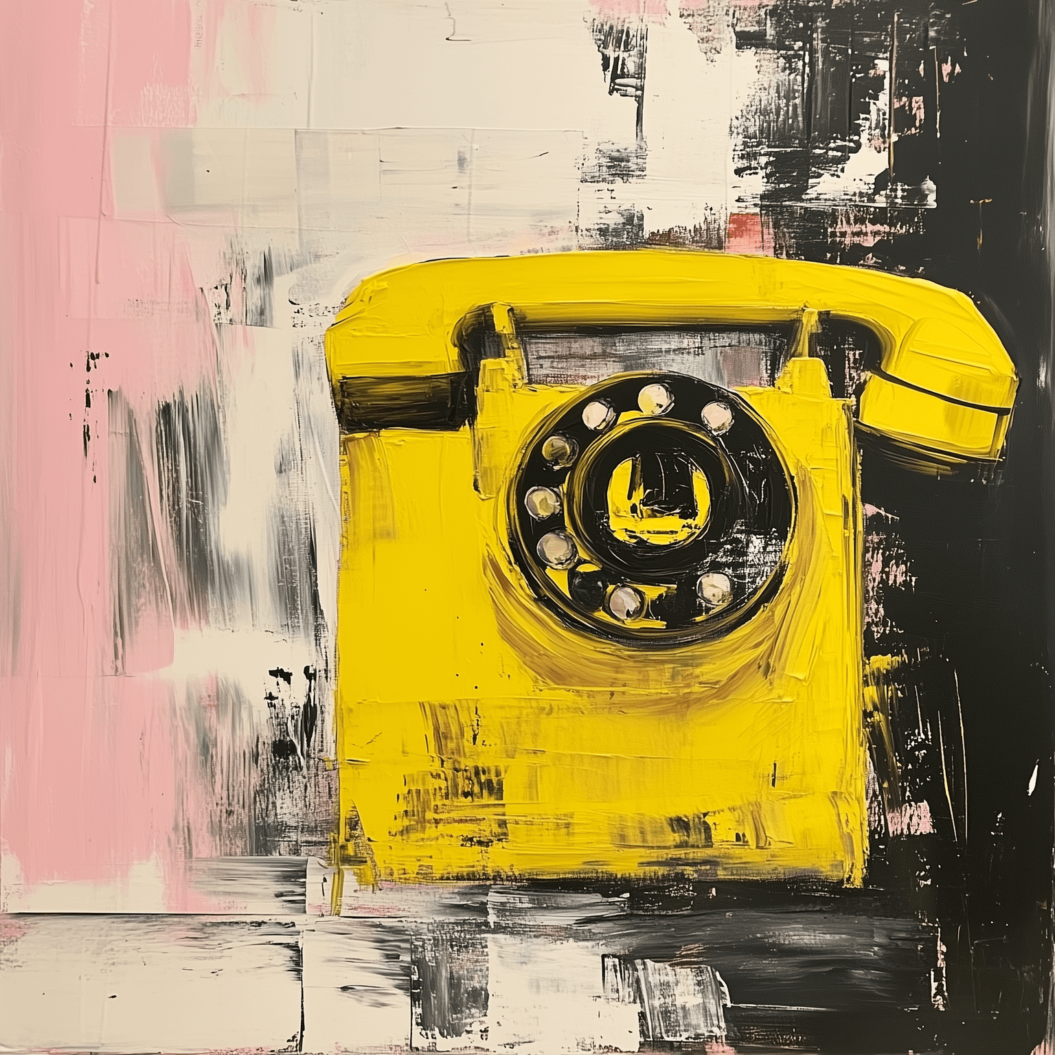 Yellow phone abstract by Cognitive Calls